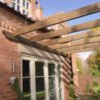 Wall Mounted Garden Pergola - 2.4m Depth