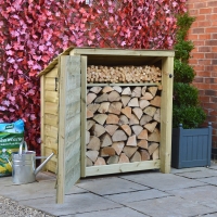 Greetham Log Store - 4ft Tall x 4ft Wide - Rutland Garden Furniture