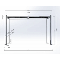 Metal Louvered Pergola - 3m x 3.6m