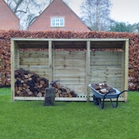 Empingham Log Store - 6ft Tall x 11ft Wide - Rutland Garden Furniture