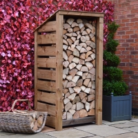 Burley Log Store - 6ft Tall x 3ft Wide - Rutland Garden Furniture