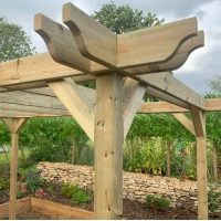 Double Premium Pergola - 1.8m Width - Rutland Garden Furniture