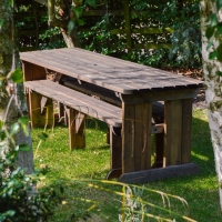 Tinwell Rounded Picnic Table And Bench Set