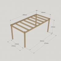Box Pergola - 2.4m Width - Rutland Garden Furniture