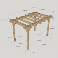 Double Premium Pergola - 1.8m Width - Rutland Garden Furniture