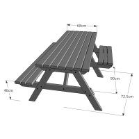 Bisbrooke Disabled Access Picnic Bench - 6ft