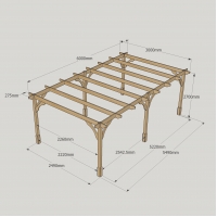 Premium Pergola - 3m Width
