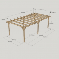 Garden Pergola - 3.6m Width