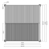 Metal Louvered Pergola - 3.5m x 3.6m