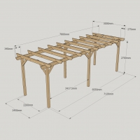 Garden Pergola - 3m Width