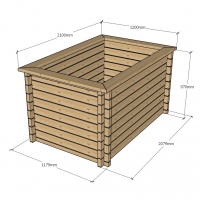 Raised Wooden Pond - Rectangular - 970mm Height