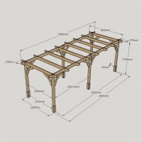 Premium Pergola - 1.8m Width