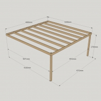 Wall Mounted Box Pergola - 4.2m Depth