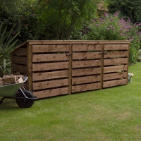 Empingham Log Store - 4ft Tall x 11ft Wide - Rutland Garden Furniture