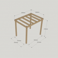 Box Pergola - 2.4m Width - Rutland Garden Furniture