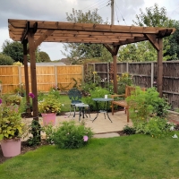 Double Garden Pergola - 4.8m Width