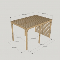 Shade Pergola - 2.4m Width