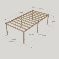 Box Pergola - 3m Width - Rutland Garden Furniture