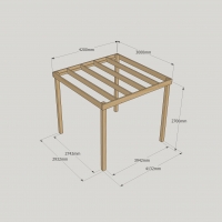Box Pergola - 3m Width - Rutland Garden Furniture