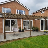 Wall Mounted Premium Pergola - 2.4m Depth