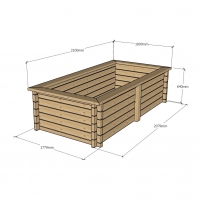 Raised Wooden Pond - Rectangular - 640mm Height