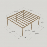 Box Pergola - 4.8m Width