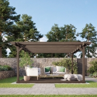 Double Garden Pergola and Decking Kit