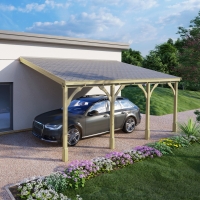 Felt Shingle Roof Carport - 3.5m Depth