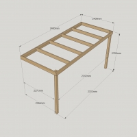 Clearance Wall Mounted Box Pergola