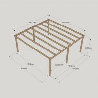 Box Pergola - 4.8m Width