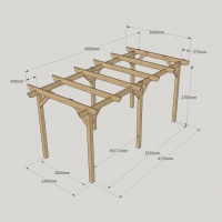 Garden Pergola - 3m Width