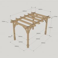 Premium Pergola - 2.4m Width