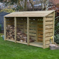 Empingham Log Store - 6ft Tall x 11ft Wide - Rutland Garden Furniture