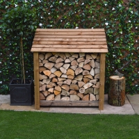 Greetham Log Store - 4ft Tall x 4ft Wide - Clearance - Rutland Garden Furniture