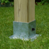 Galvanised Steel Pergola Foot / Post Holder - Socket Design