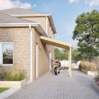 Felt Shingle Roof Carport - 3m Depth