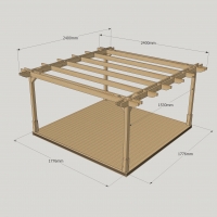 Double Premium pergola And Decking Kit