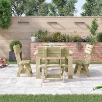 Barrow Picnic Table and Bench Set – Rounded + Back Support