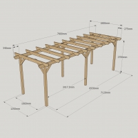 Garden Pergola - 1.8m Width