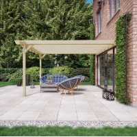 Wall Mounted Double Garden Pergola - 4.8m Depth