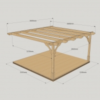 Wall Mounted Premium Pergola And Decking Kit