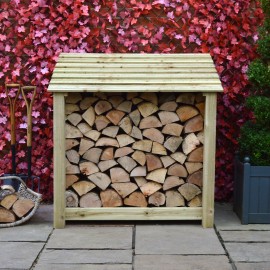 Greetham Log Store - 4ft Tall x 4ft Wide - Rutland Garden Furniture