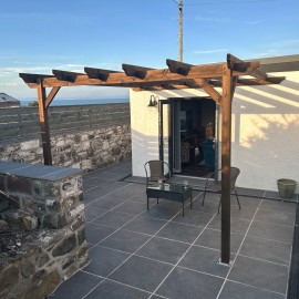 Wall Mounted Garden Pergola - 2.4m Depth