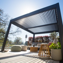 Metal Louvered Pergola - 3m x 3.6m