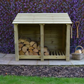 Cottesmore Log Store - 4ft Tall x 5ft Wide - Rutland Garden Furniture