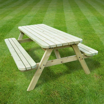 Oakham rounded picnic bench - 4ft