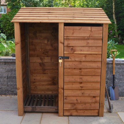 6ft High, Light Green Rutland County Garden Furniture Cottesmore 6ft High Wooden Log Store & Tool Shed Heavy Duty With Pressure Treated Wood