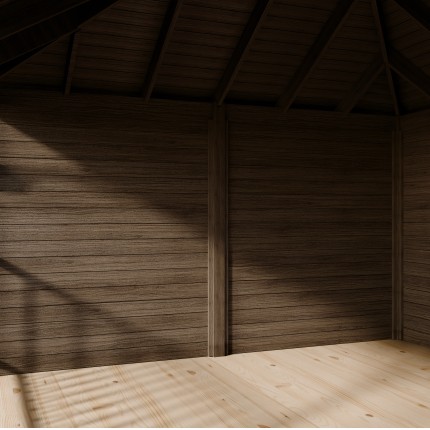 Wall Mounted Double Garden Pergola - Privacy Panels