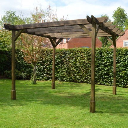 Notched Wooden Outdoor Structure Garden Pergola Treated Timber