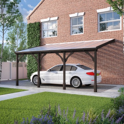 Polycarbonate Roof Carport - 3.5m Depth